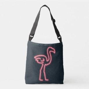 Flamingo in Neon Pink Crossbody Bag
