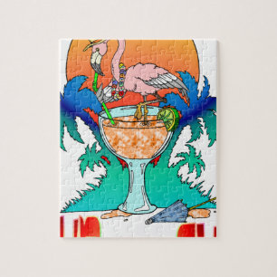 Flamingo in the Sun Jigsaw Puzzle