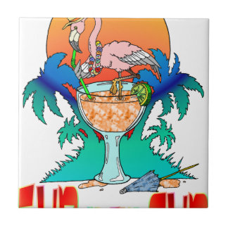 Flamingo in the Sun Tile