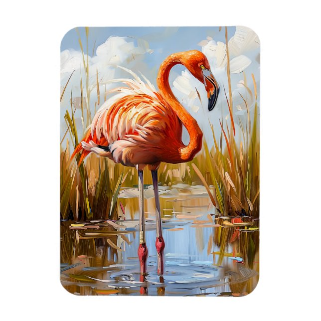 Flamingo in the Wild Magnet (Vertical)
