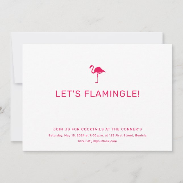Flamingo Invitation (Front)