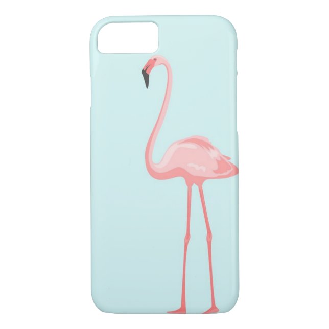 Flamingo iPhone 7, Barely There Phone Case (Back)