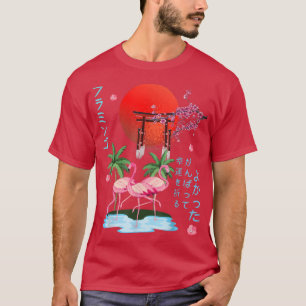 Flamingo Japanese Anime Otaku Lover Coconut & Saku T-Shirt