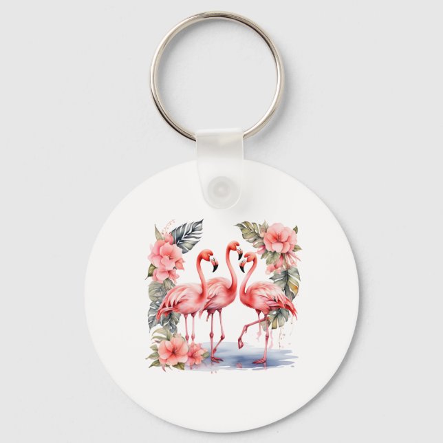 Flamingo Key Ring (Front)