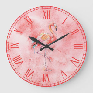 Flamingo Large Clock