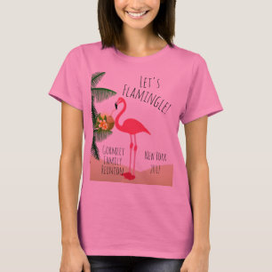 Flamingo Let's Flamingle Family Reunion Womens T-Shirt