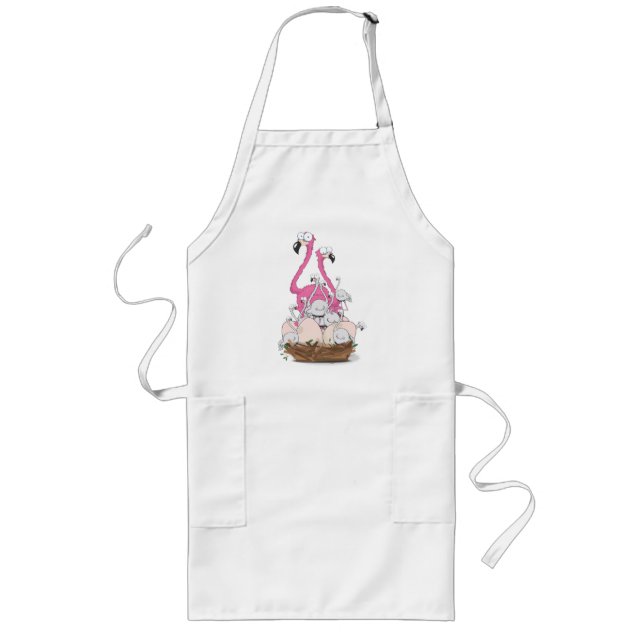 Flamingo Long Apron (Front)