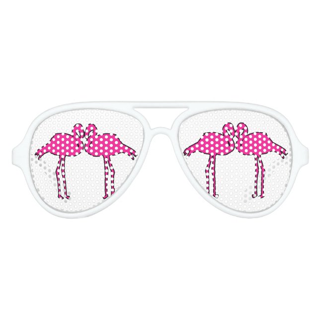 Flamingo Love Aviator Sunglasses (Front)