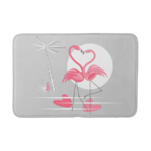 Flamingo Love bath mat
