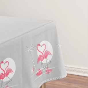 Flamingo Love Border tablecloth 60x84