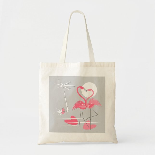 Flamingo Love budget tote Bag (Front)