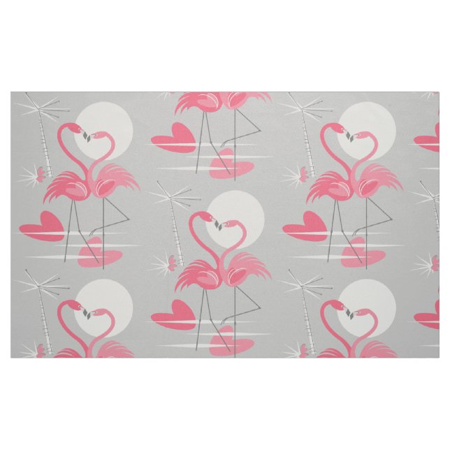 Flamingo Love fabric large (Fat Quarter)