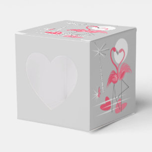 Flamingo Love favour box heart