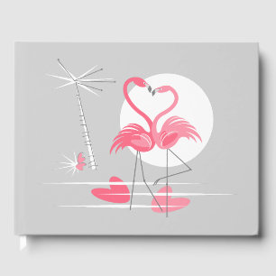 Flamingo Love guest book