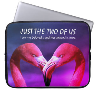 Flamingo   Love   JUST THE TWO OF US   Pink Laptop Sleeve