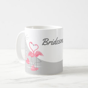Flamingo Love Large Moon Bridesmaid mug
