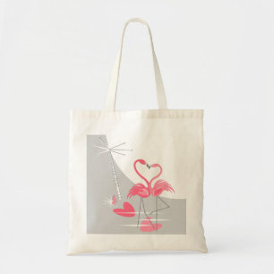 Flamingo Love Large Moon budget tote Bag