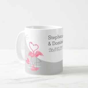 Flamingo Love Large Moon Names Date mug