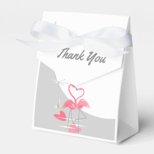 Flamingo Love Large Moon Thank You favour box tent