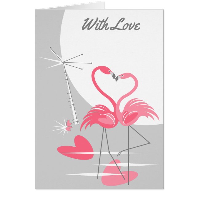 Flamingo Love Large Moon With Love text (Front)