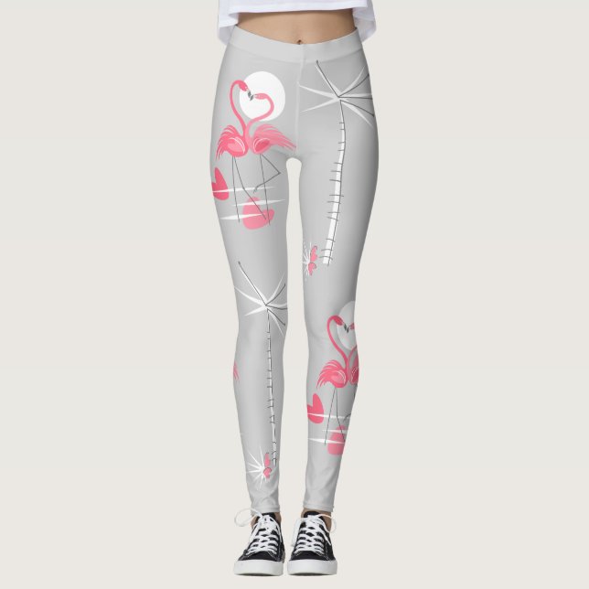 Flamingo Love leggings (Front)
