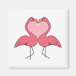 Flamingo Love Magnet