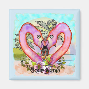 Flamingo Love  Magnet