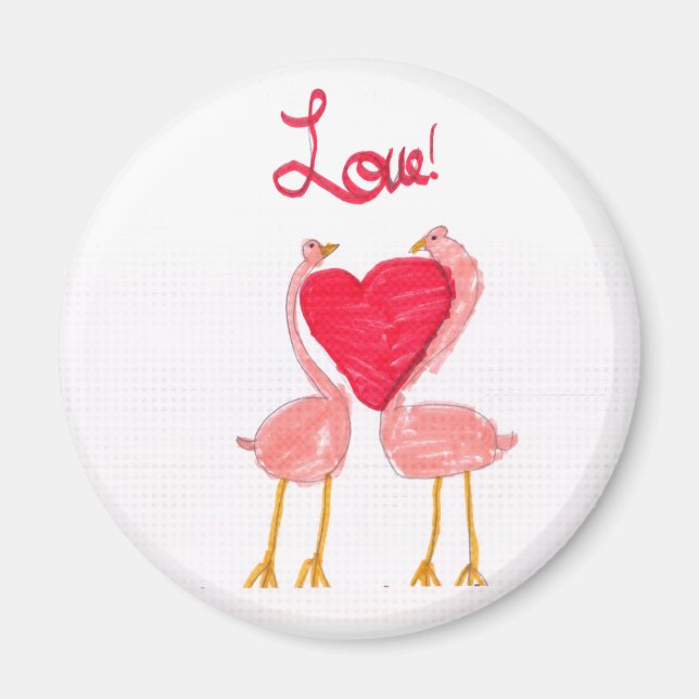 Flamingo Love Magnet (Front)