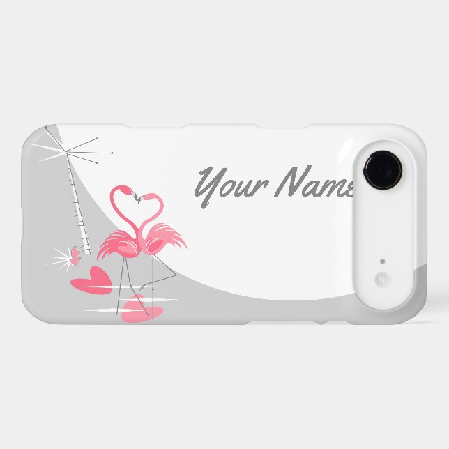Flamingo Love Moon Name iPhone 7 case horizontal (Back (Horizontal))