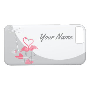 Flamingo Love Moon Name iPhone 7 case horizontal