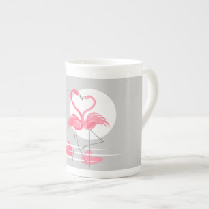 Flamingo Love mug bone china