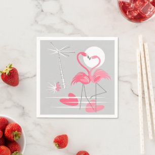 Flamingo Love paper napkins