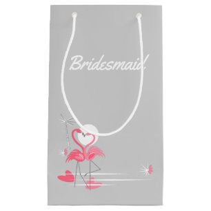 Flamingo Love Side Bridesmaid small Gift Bag