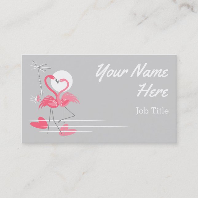 Flamingo Love Side business card (Front)