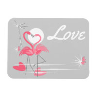 Flamingo Love Side Love flexible magnet