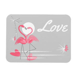 Flamingo Love Side Love flexible magnet
