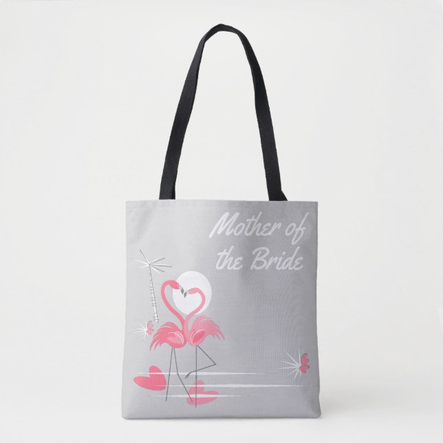 Flamingo Love Side Mother of the Bride tote bag (Front)
