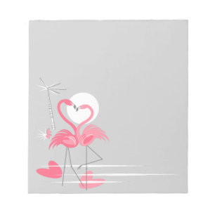 Flamingo Love Side notepad
