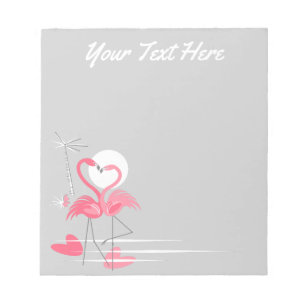 Flamingo Love Side Text notepad