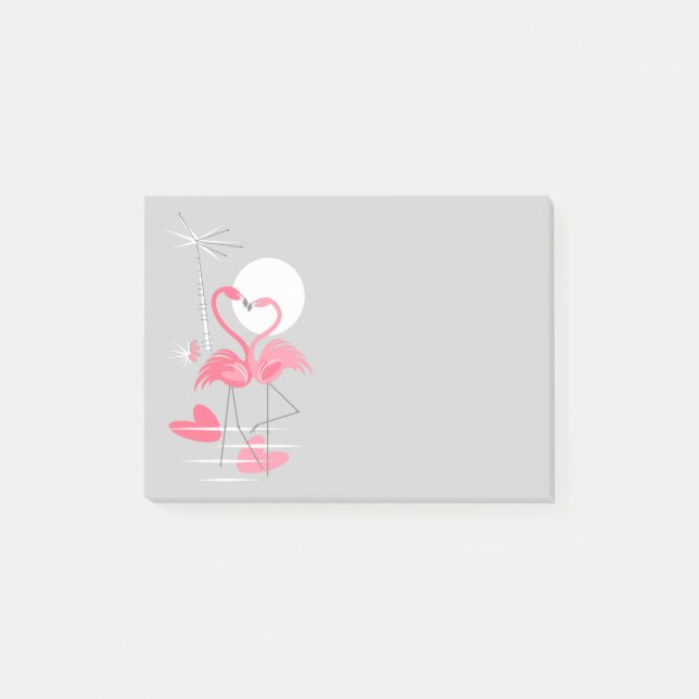 Flamingo Love Slim post-it notes (Front)
