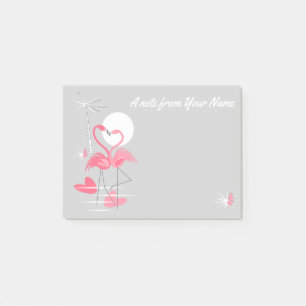 Flamingo Love Slim Text post-it notes
