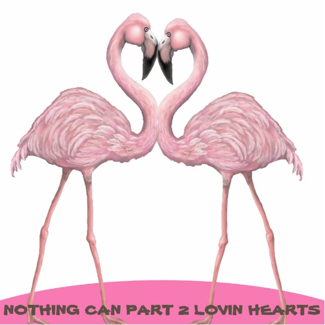 Flamingo Love Standing Photo Sculpture (Front)