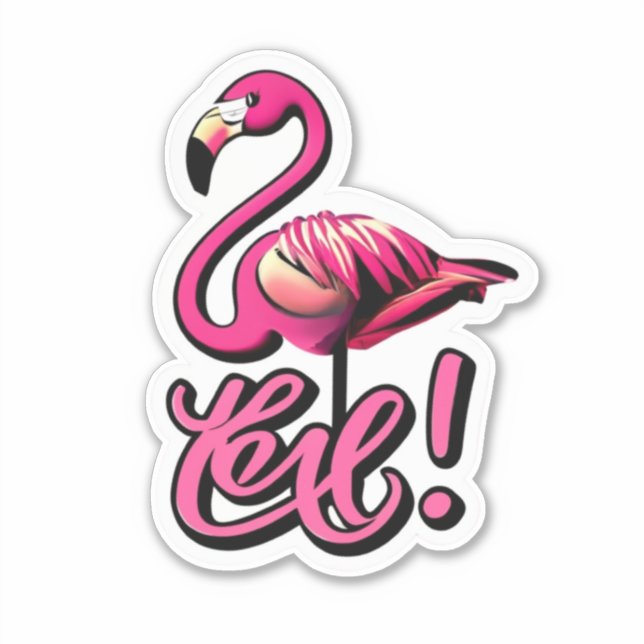 Flamingo Love Stick It with Flair (Front)