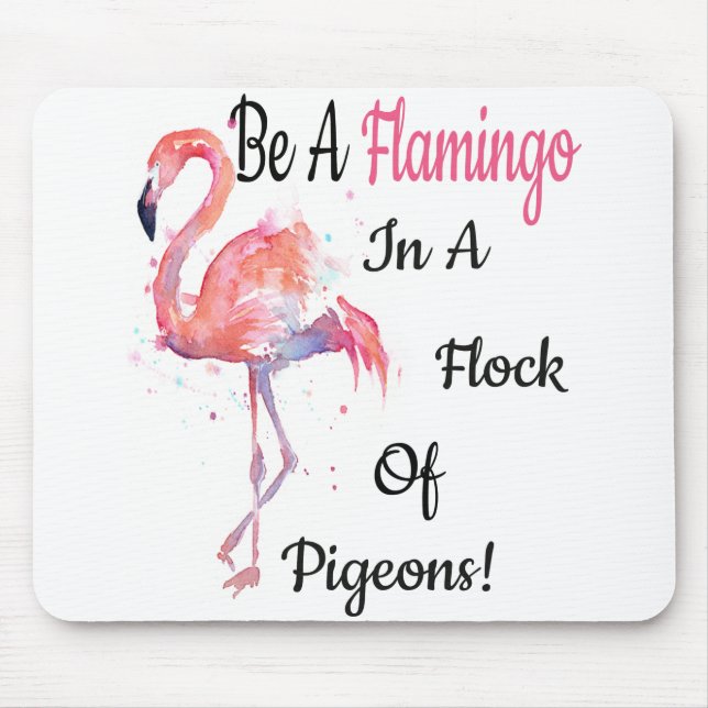 flamingo love  t -shirt mouse mat (Front)