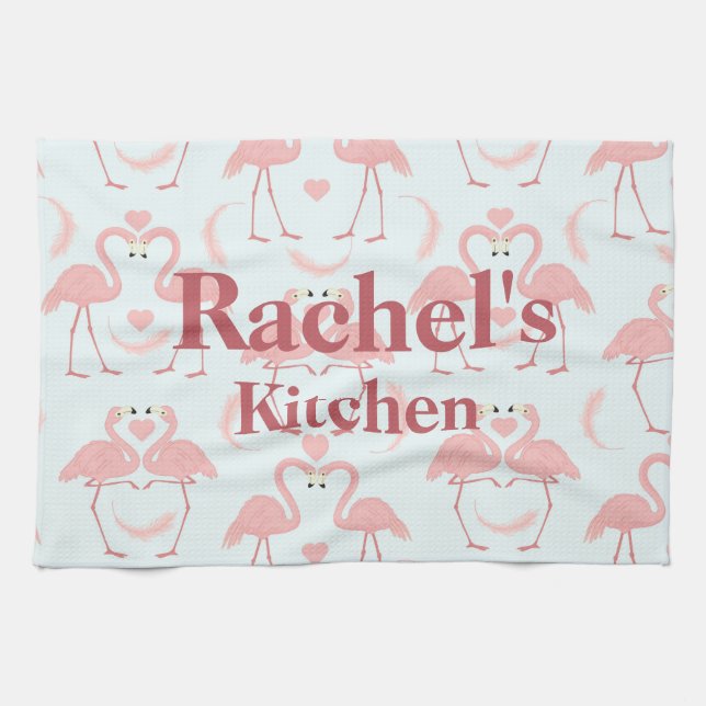 Flamingo Love Tea Towel (Horizontal)