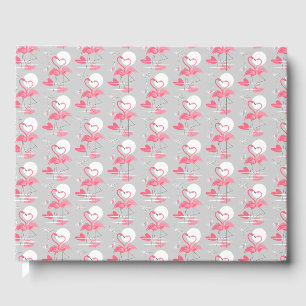 Flamingo Love Tiled guest book