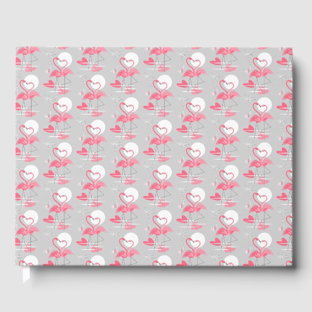 Flamingo Love Tiled guest book (Front)