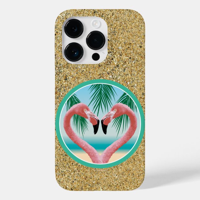 Flamingo Love (Tropical Valentine) Case-Mate iPhon iPhone Case (Back)