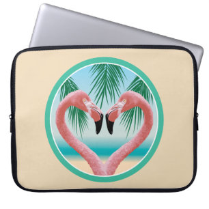 Flamingo Love (Tropical Valentine) Laptop Sleeve