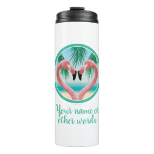 Flamingo Love (Tropical Valentine) Thermal Tumbler